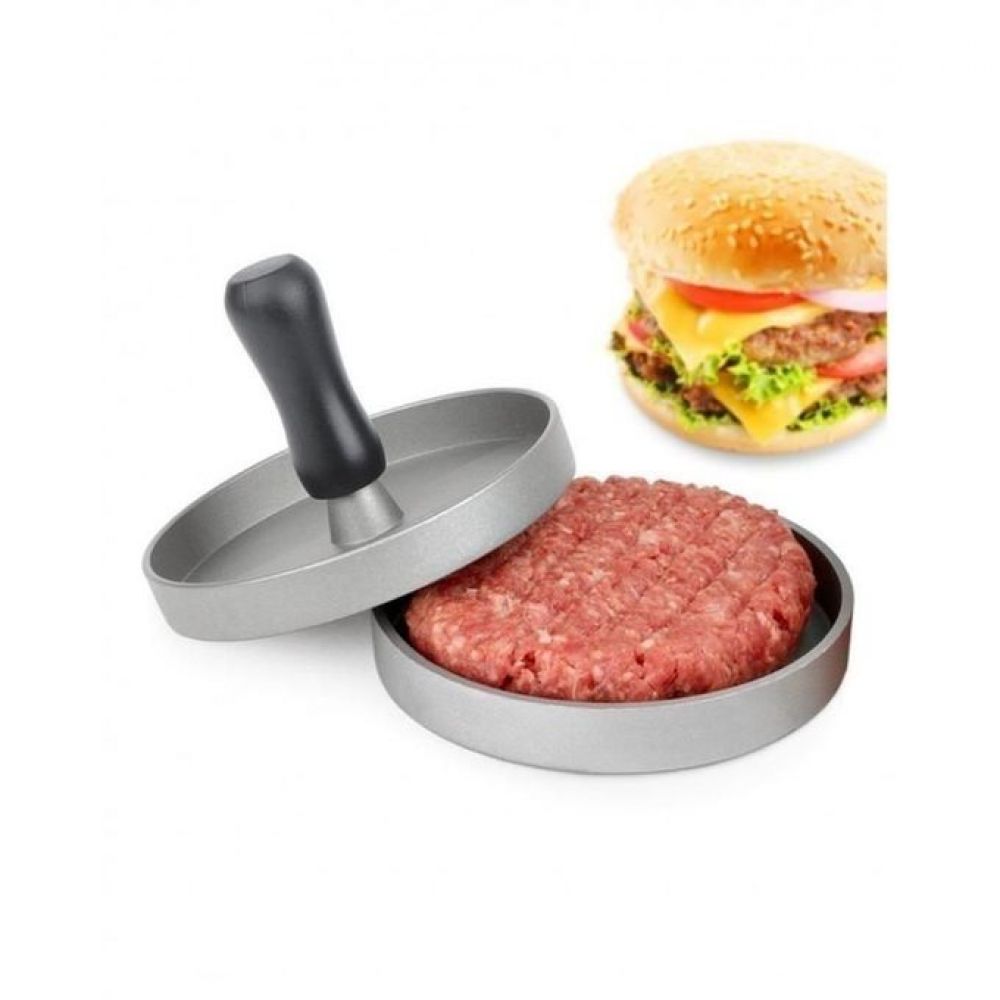 Non Stick Aluminum Burger Press - Silver